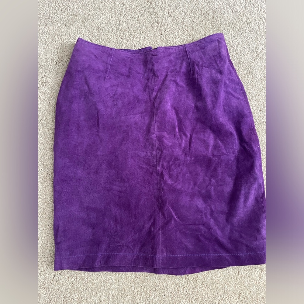 Vintage Purple Suede Skirt Medium/8